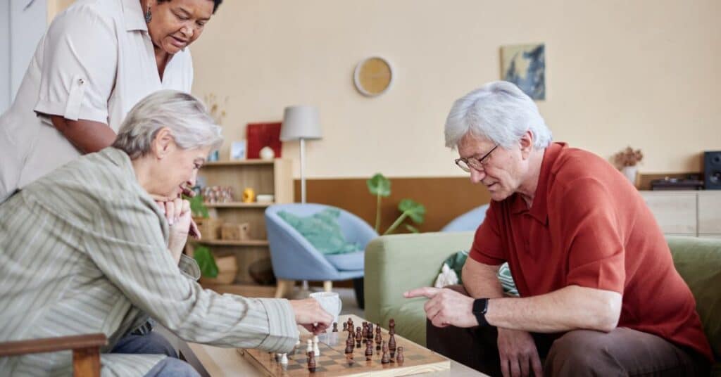 Seniors In Assisted Living Community