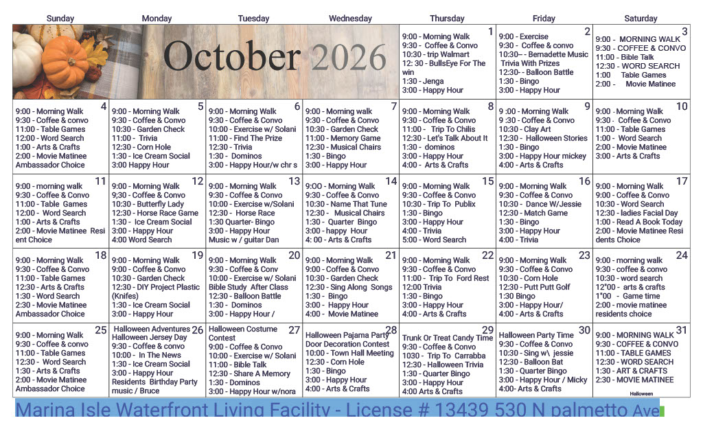 October2026 Marina Isle Waterfront Assisted Living